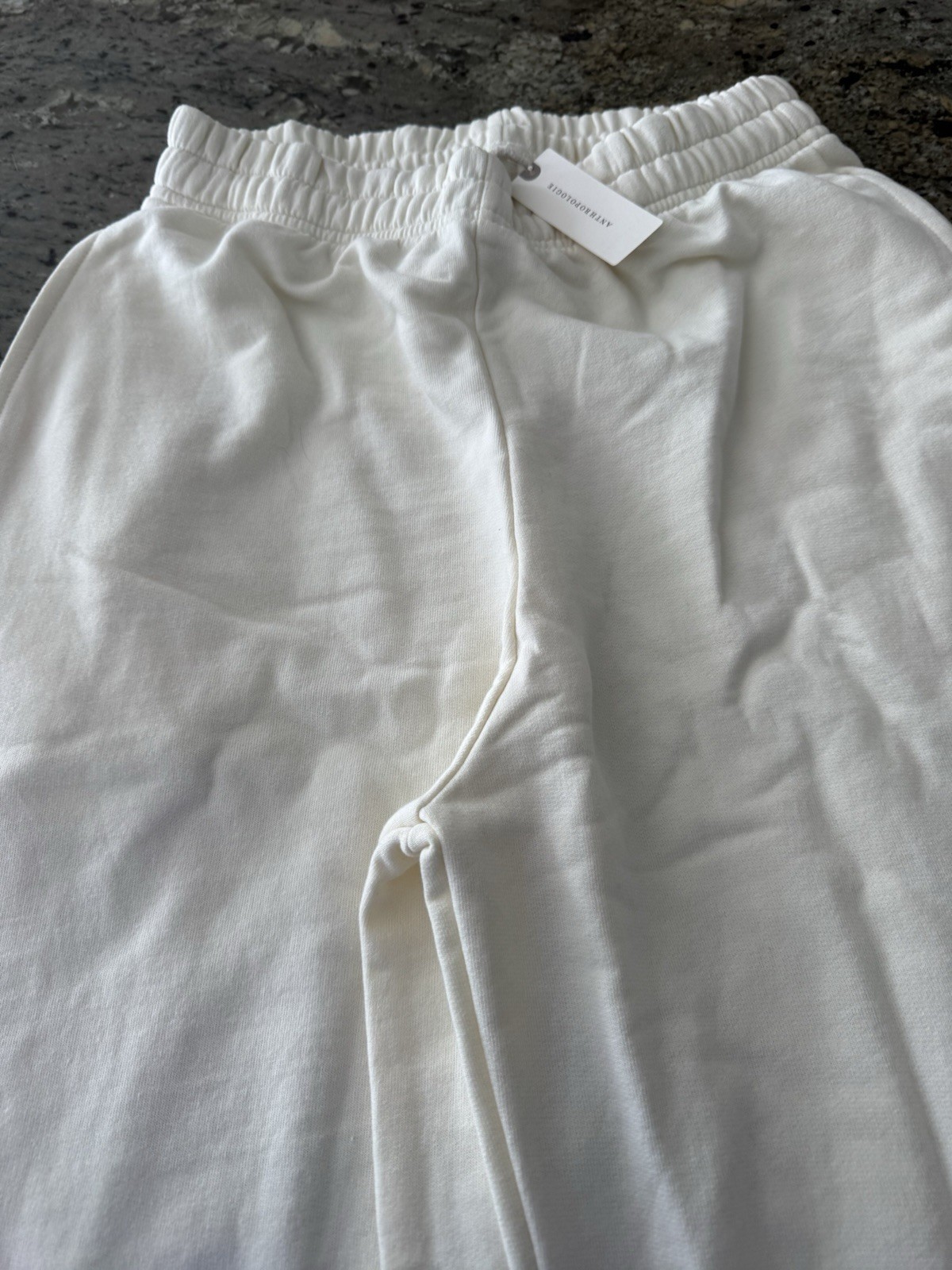 Anthropologie Daily Practice Wide Leg Joggers Women\'s Size Small Cream NWT