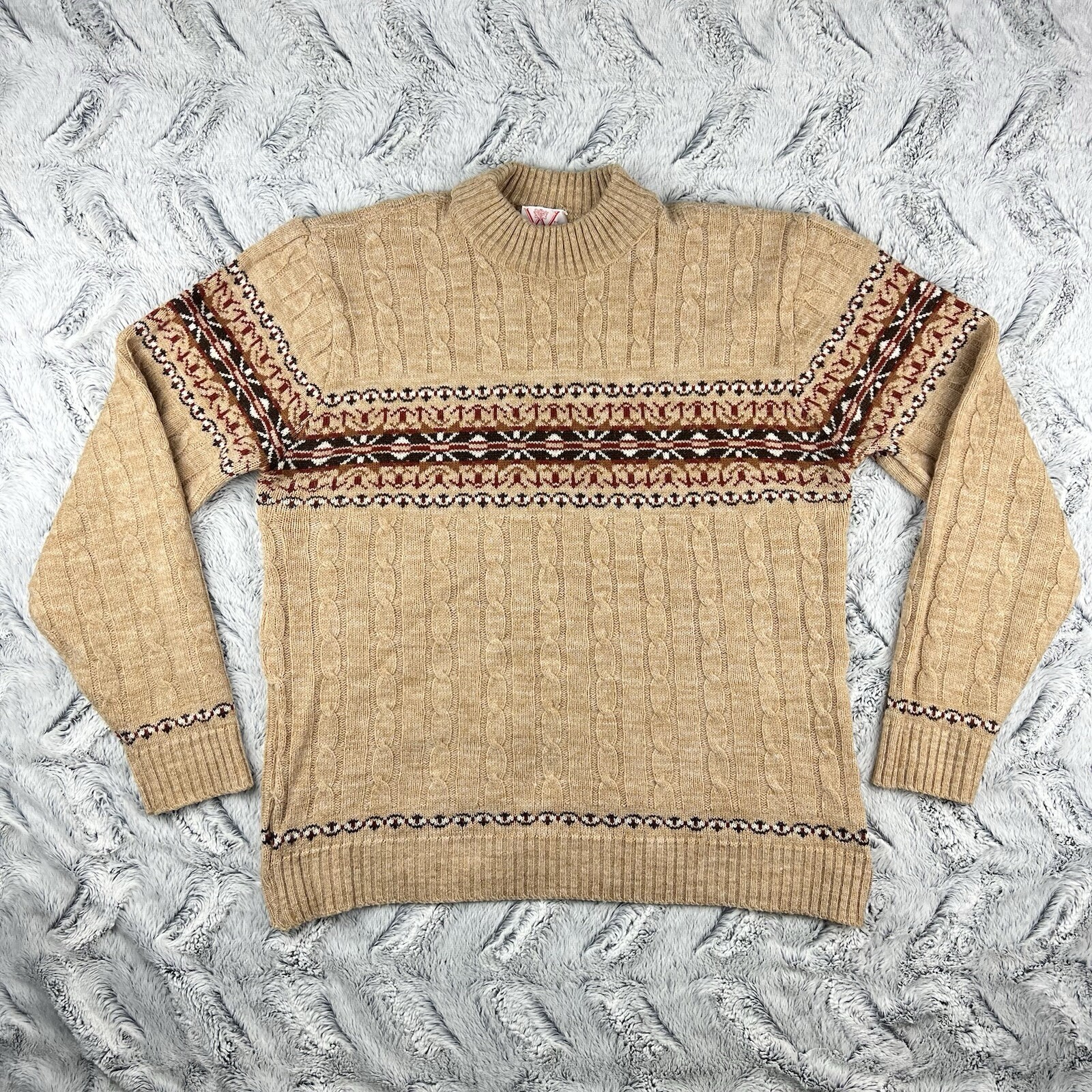 Vintage Wickbury Sweater Mens XL Yellow 80s Crewneck Fair Isle Pullover Made USA Vintage Wickbury Sweater Mens XL Yellow 80s Crewneck Fair Isle Pullover Made USA