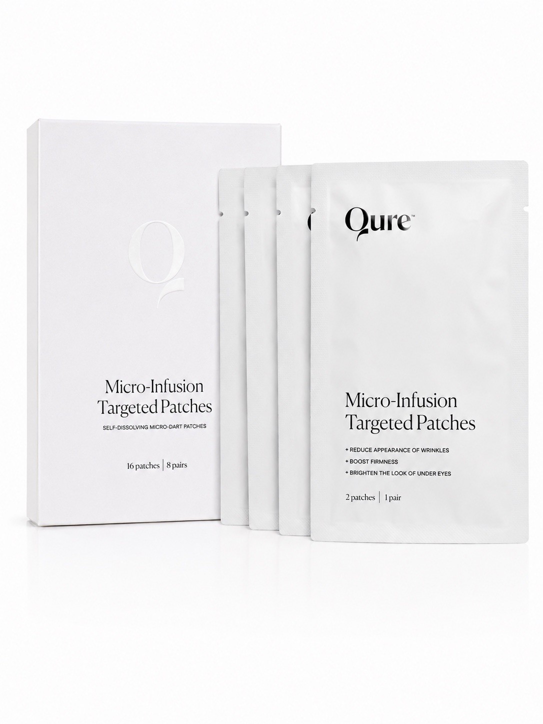 Qure Skincare Micro-Infusion Targeted Patches - 8 Pairs - New