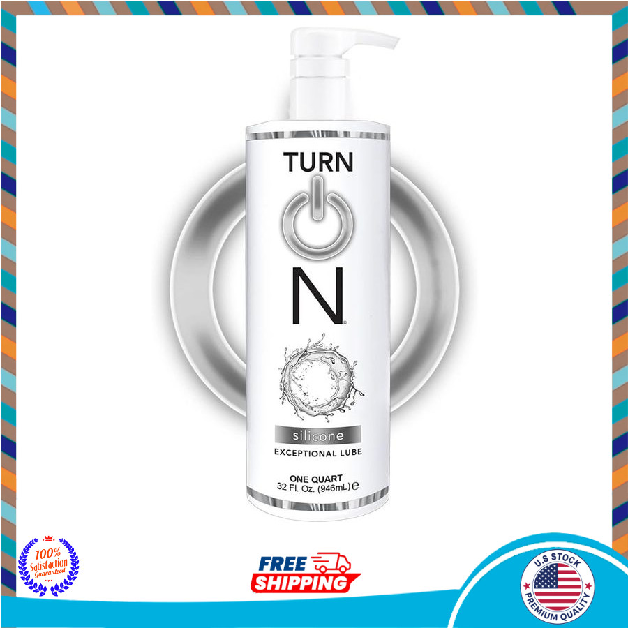 Turn On Silicone-Based Lubricant - Long-Lasting, Ultra Slick & Smooth (32oz)