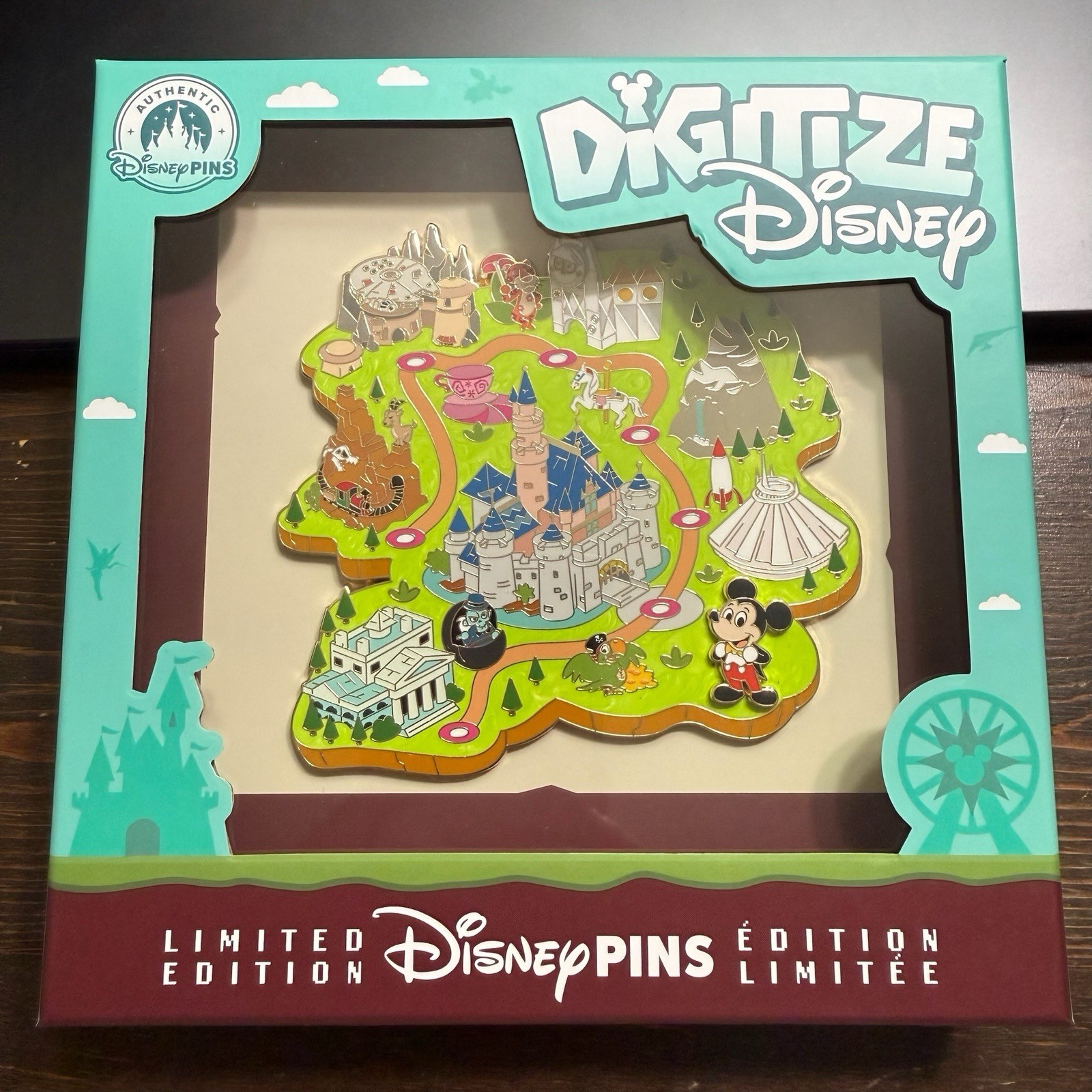 Disney Parks Digitize Disney Disneyland DLR Map Jumbo Pin 2026 LE 2500 NEW