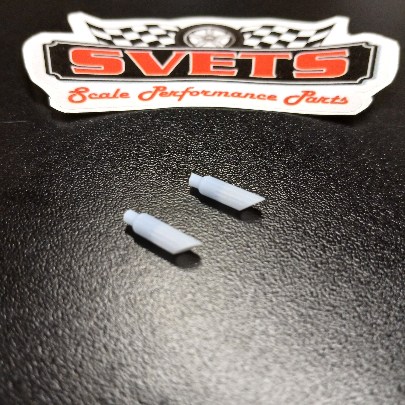 Vintage 1971-1974 MoPar B-Body Slotted Exhaust Tips Long Version 3D Resin 1/25