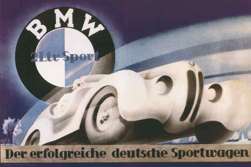 VINTAGE 1936 BMW 326 AUTOMOTIVE AD POSTER PRINT 16x24 9 MIL PAPER