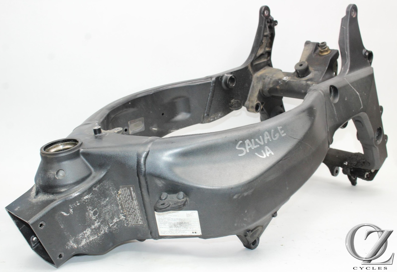 05-06 Kawasaki ZX6R ZX636 ZX636R Ninja Main Frame Chassis SLVG