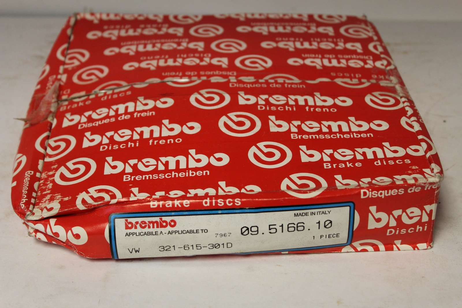 NOS Brembo Single Front Brake Disc Rotor 09.5166.10 1986-2002 Volkswagen (BR15)