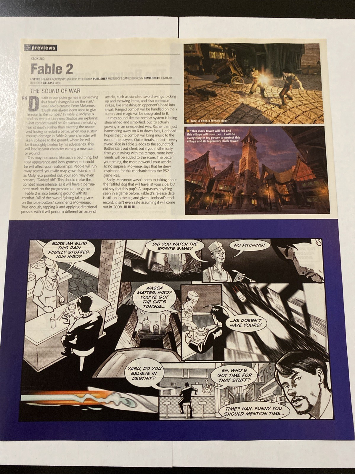 Fable 2 Preview Xbox Every Choice Print Ad/Poster Promo Art