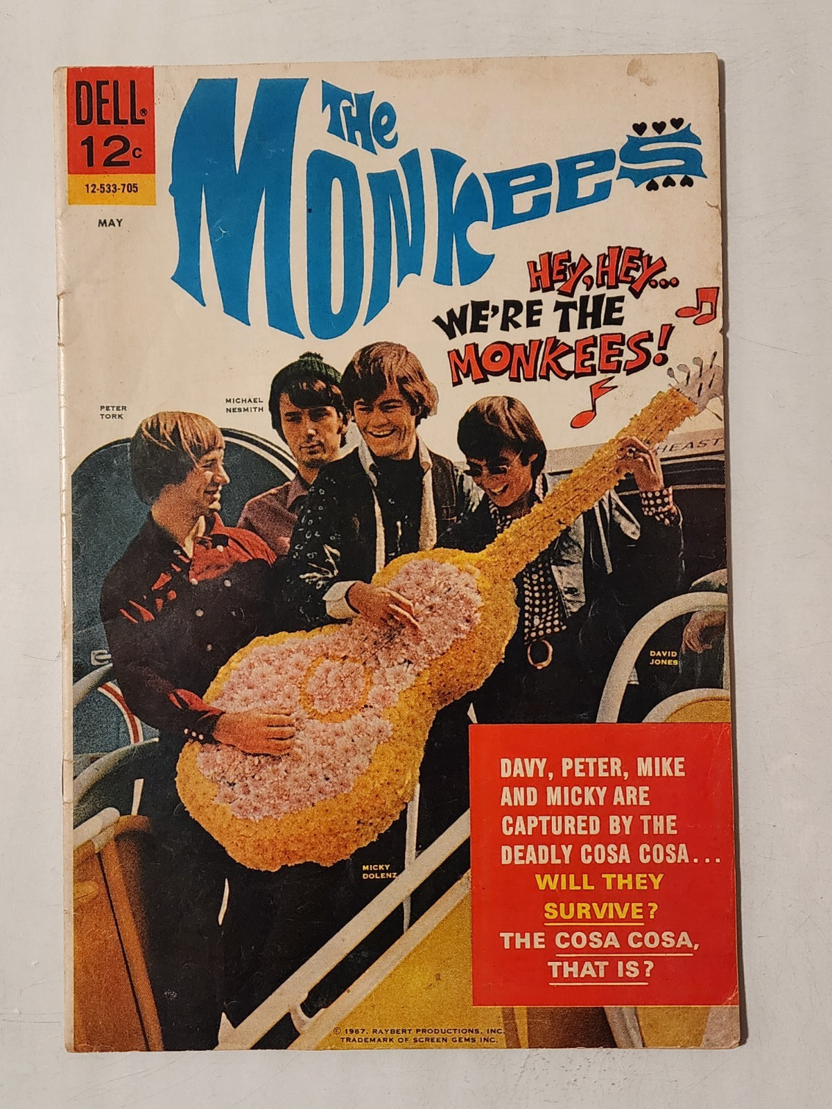 The Monkees #2 1967 Dell Comics Davy Peter Mike and Micky Photo Cover