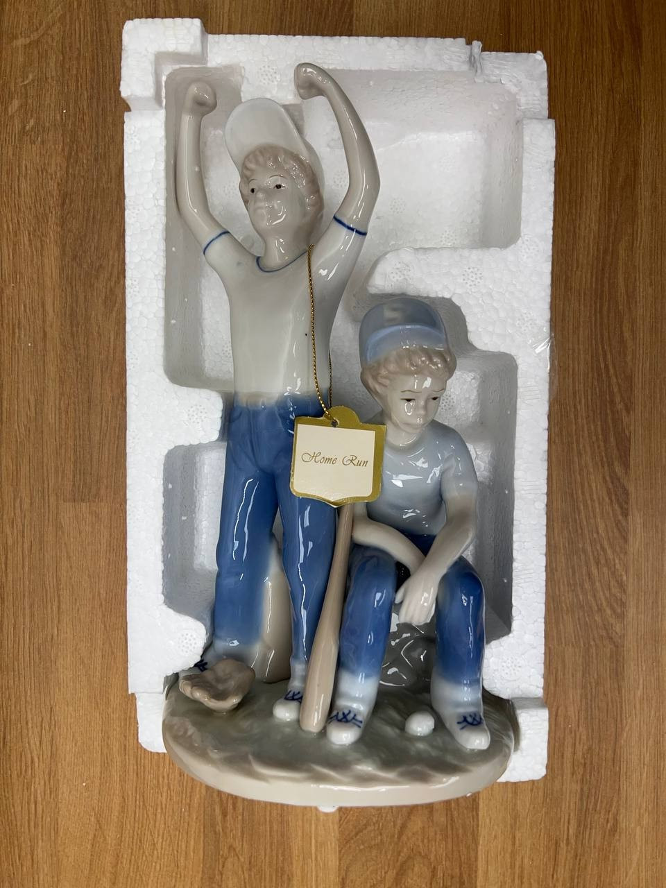 NEW Vintage 1989 Meico Paul Sebastian Home Run Porcelain Figurine Baseball Boys