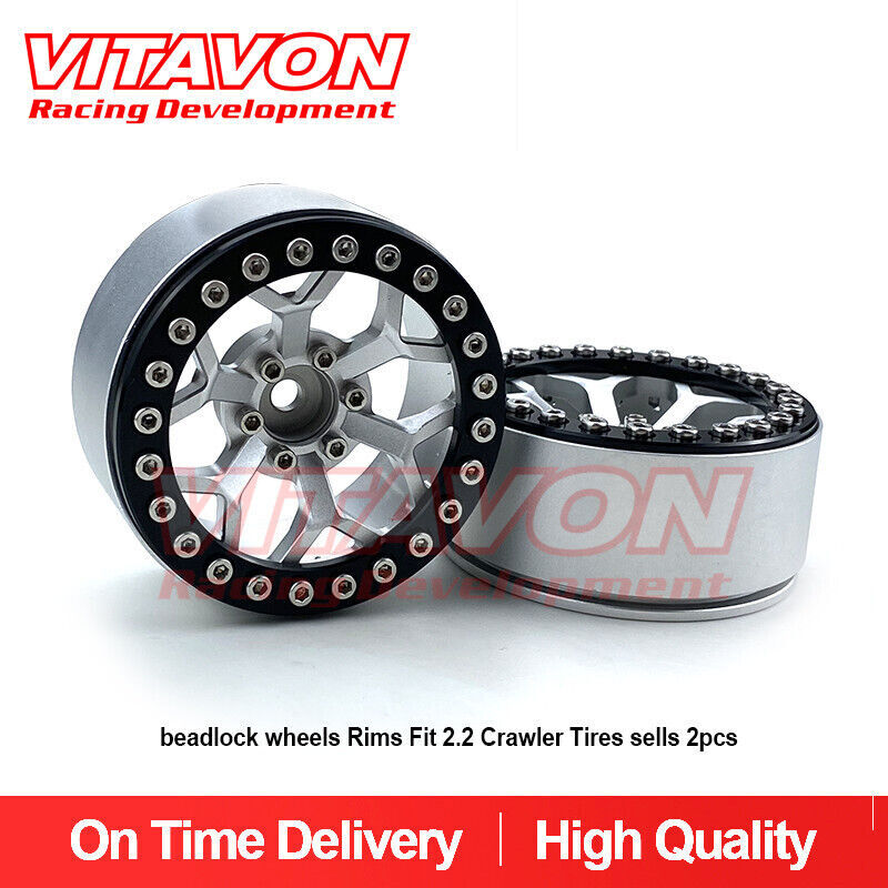 Vitavon CNC Alu beadlock wheels Fit 2.2 Crawler Tires for RYFT Capra  sells 2pcs