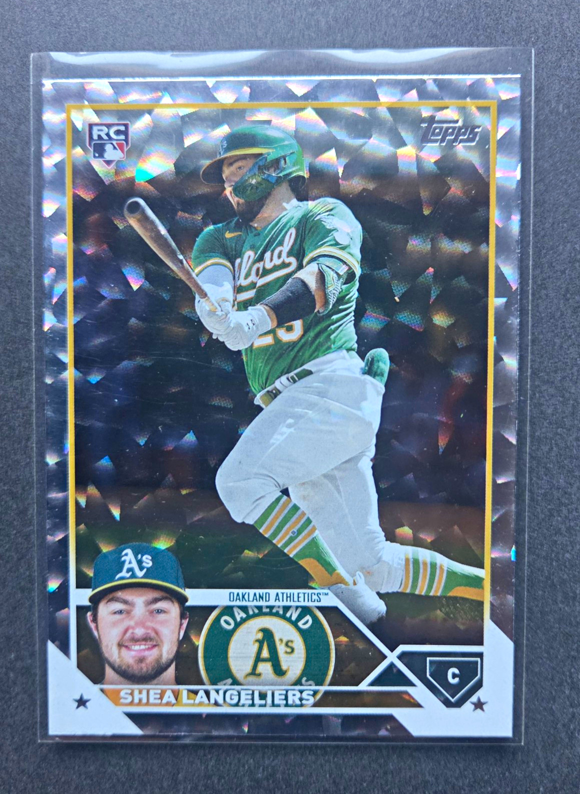 Topps 2023 Shea Langeliers Rookie Gold Parallel Card #127 Athletics MLB