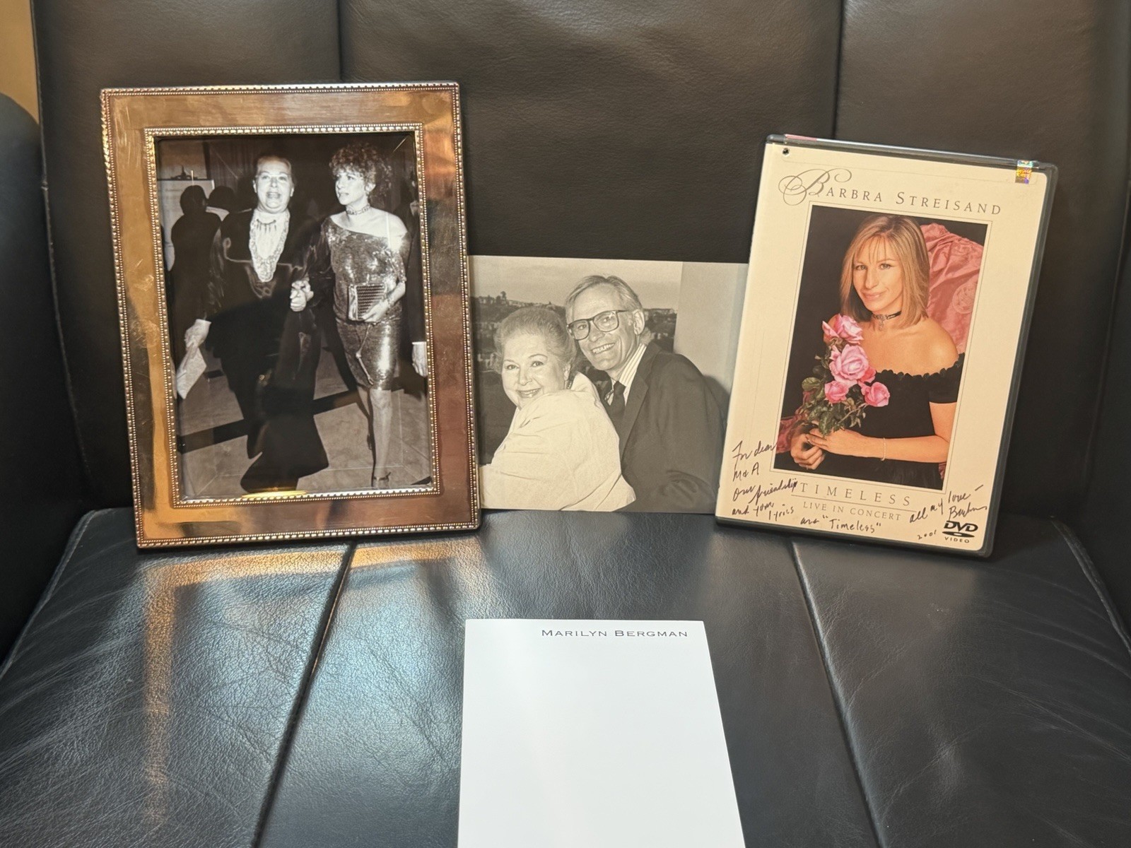 Barbra Streisand Pics & “Timeless” DVD dedicated and signed:  Barbara   2001