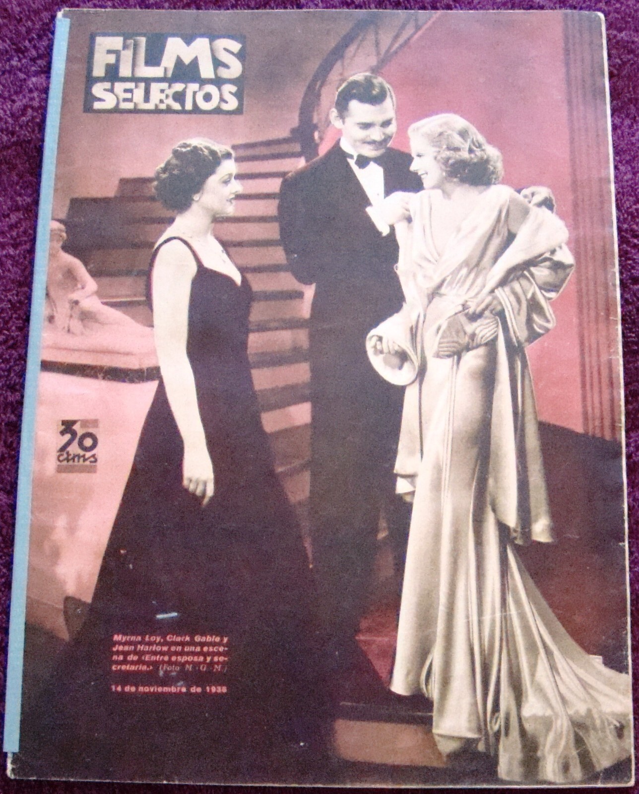 JEAN HARLOW COVER + article Films Selectos (11/14/36) movies B. Davis D.Duck JEAN HARLOW COVER + article Films Selectos (11/14/36) movies B. Davis D.Duck