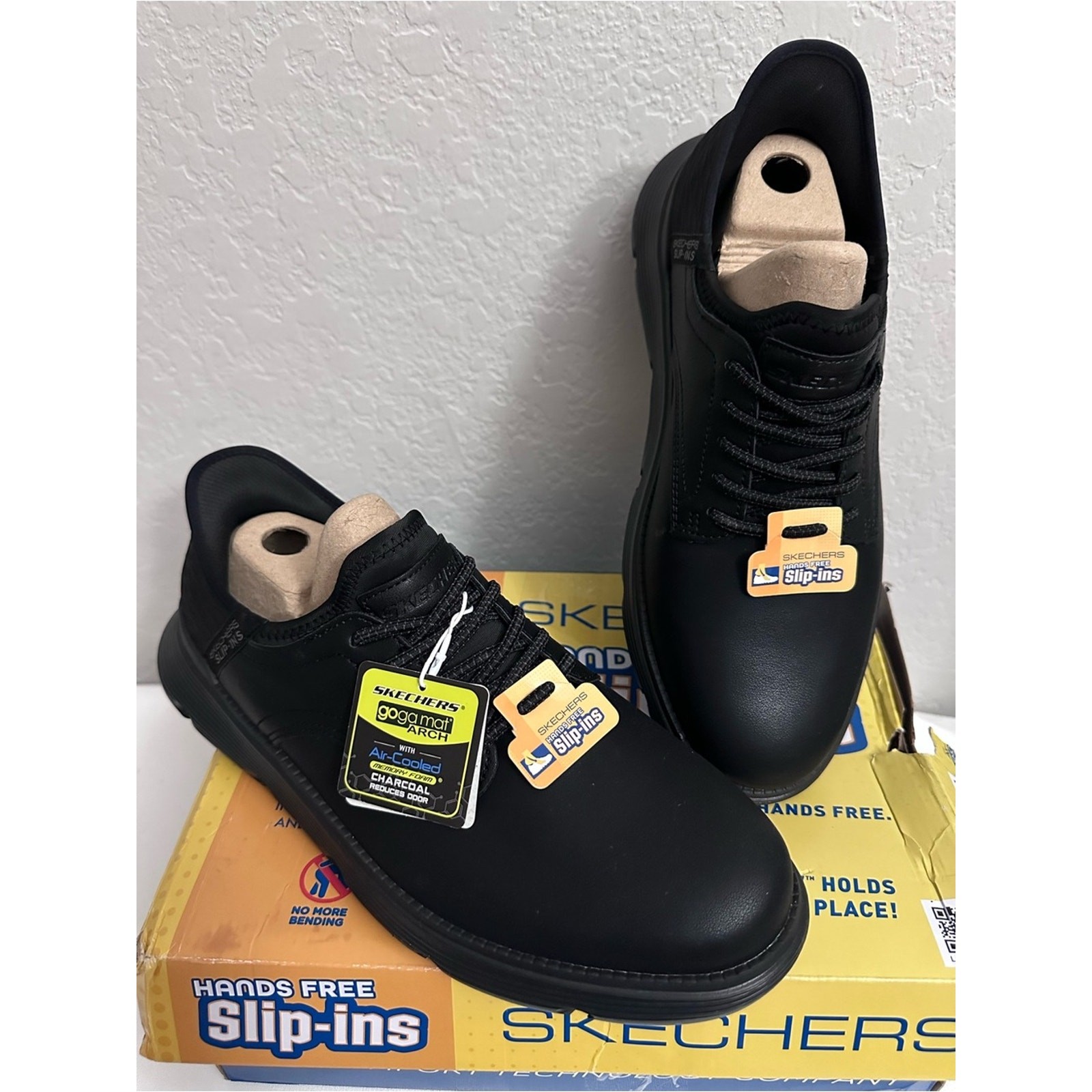 Skechers Men\'s Garza Gervin Slip In Loafer 10.5 Wide Black (205046W)