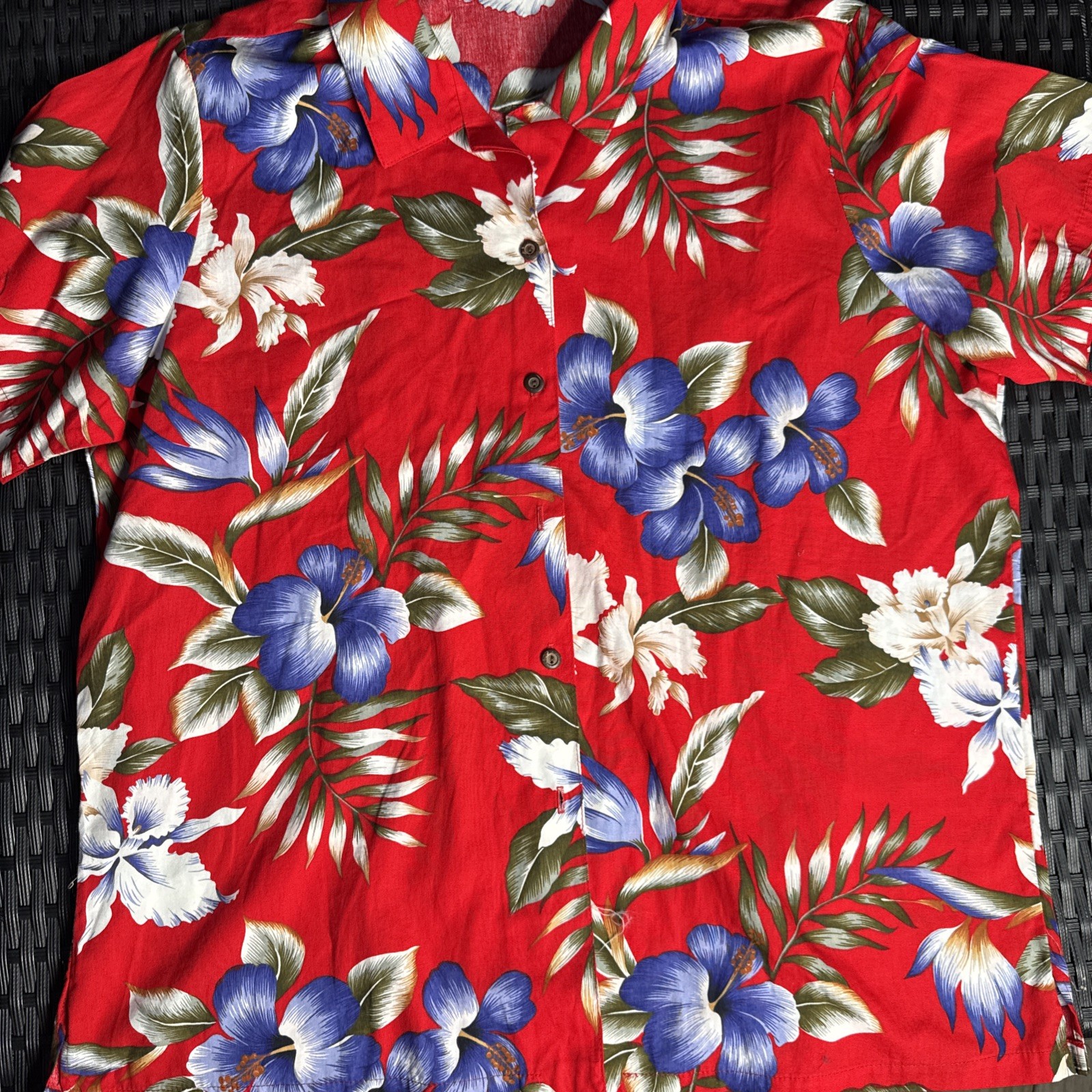 KY\'S Hawaiian Shirt Mens Size L Made in Hawaii 100% Cotton Hibiscus Vintage KY\'S Hawaiian Shirt Mens Size L Made in Hawaii 100% Cotton Hibiscus Vintage
