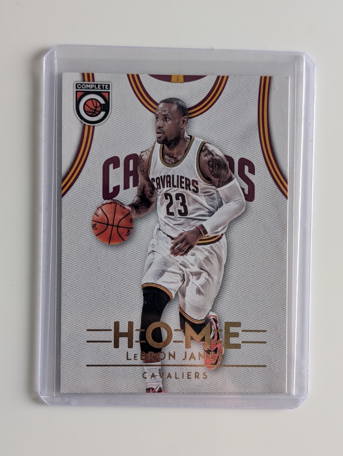 2016-17 Panini Complete #13 LeBron James Home Color Match Cavaliers Champion MVP