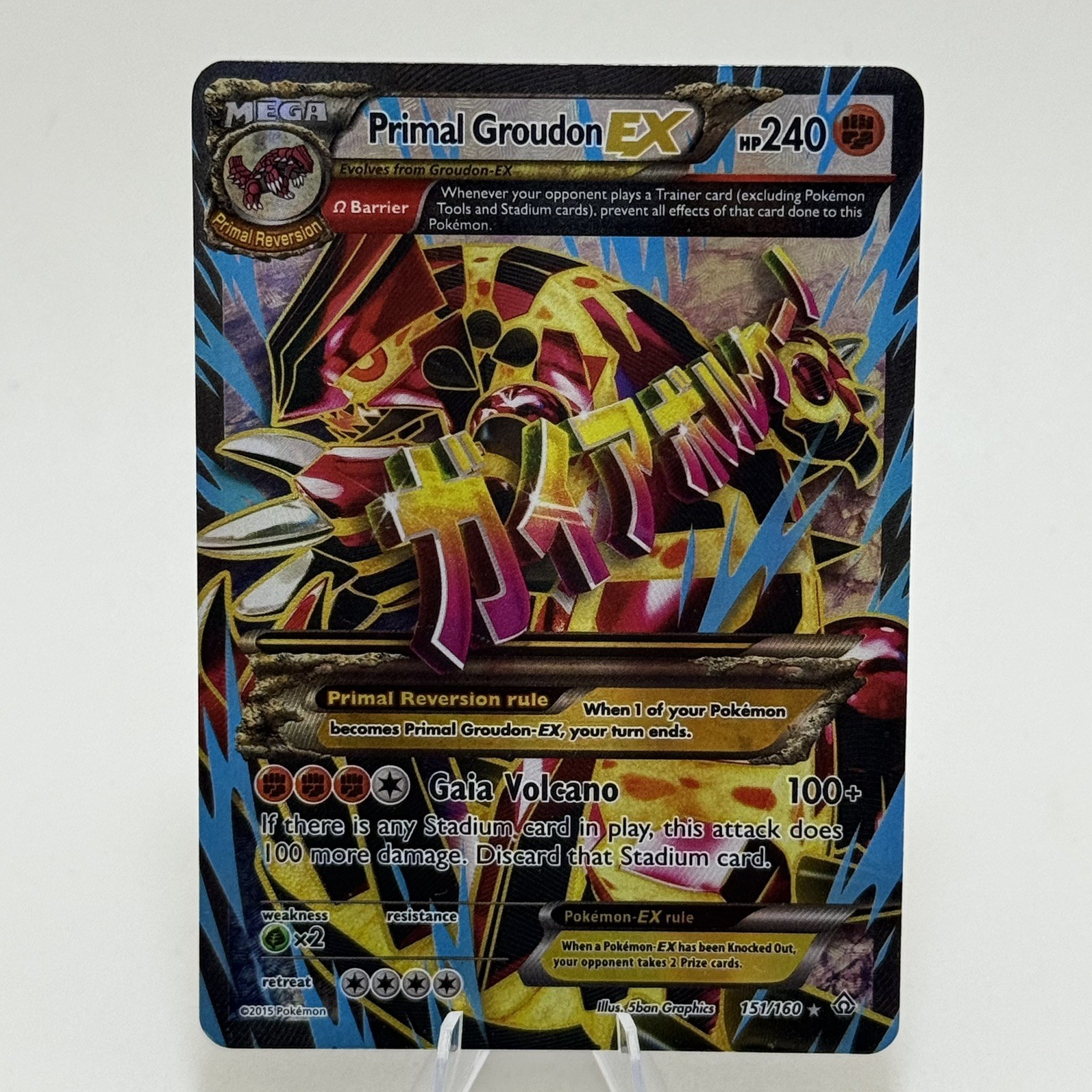 Primal Groudon EX 151/160 Ultra Rare - Primal Clash - Pokemon TCG