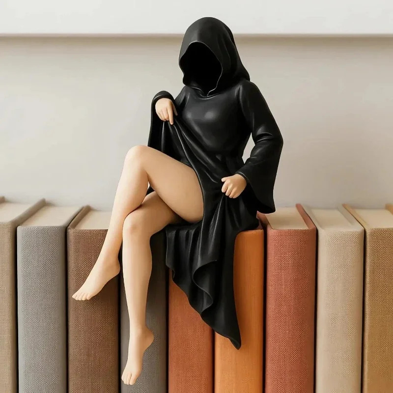 3D Gothic Black Robe Queen Figure Halloween Bookshelf Statue Decor Gift 3D Gothic Black Robe Queen Figure Halloween Bookshelf Statue Decor Gift