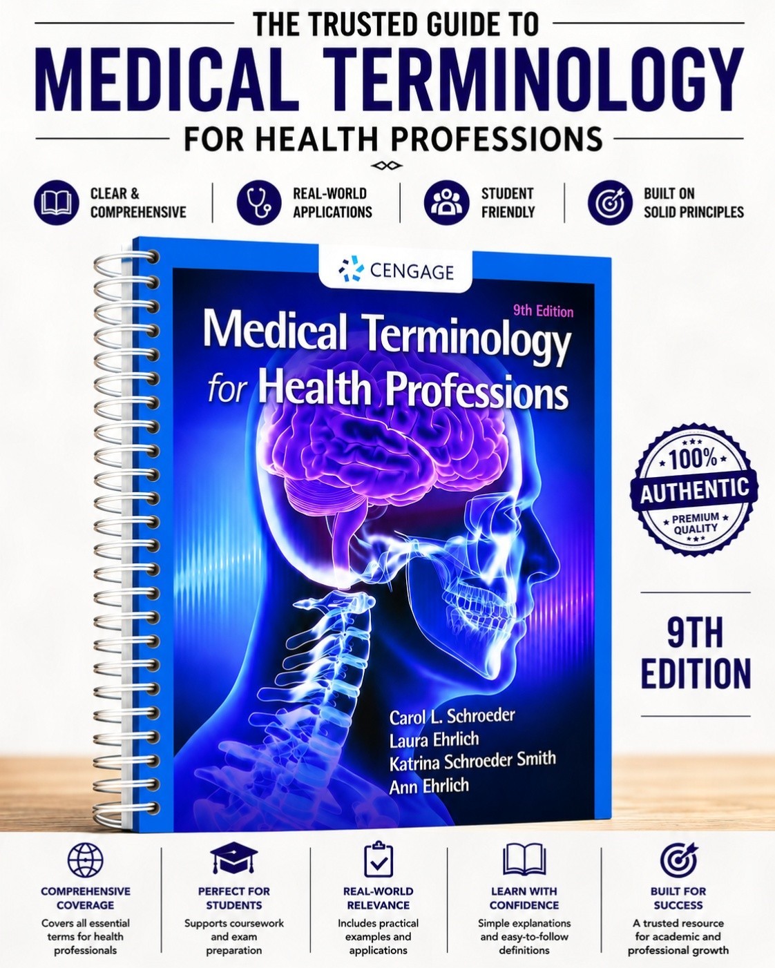 Medical Terminology for Health Professions 9th Edition Spiral Textbook Cengage