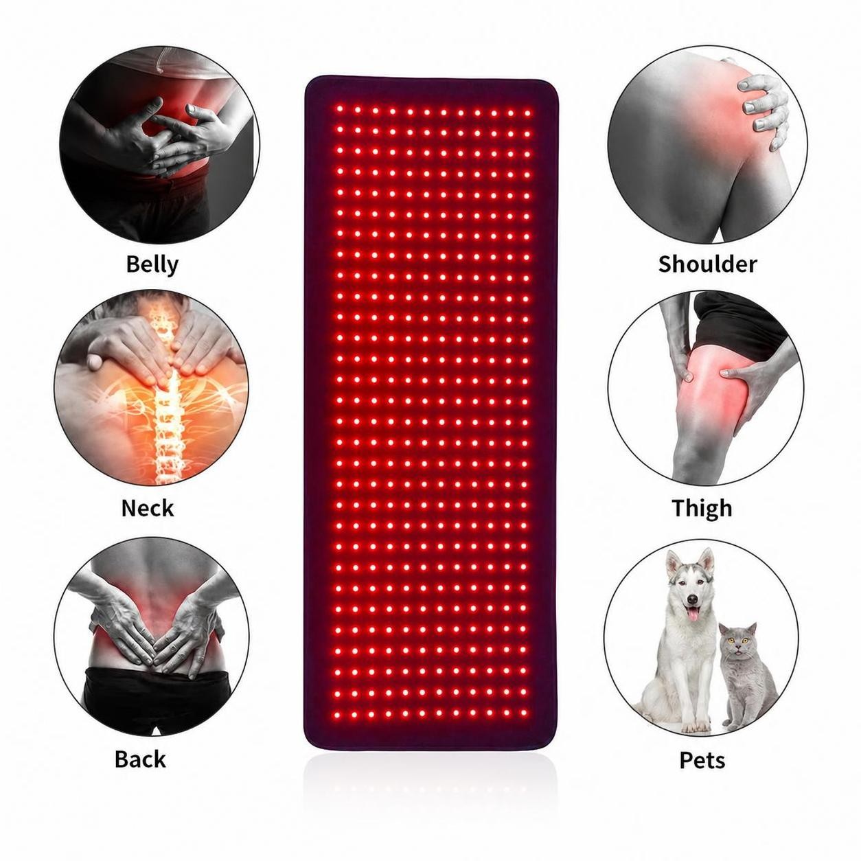 Full Body LED Red Light Therapy Pad Infrared Mat Device Back Muscle Recovery