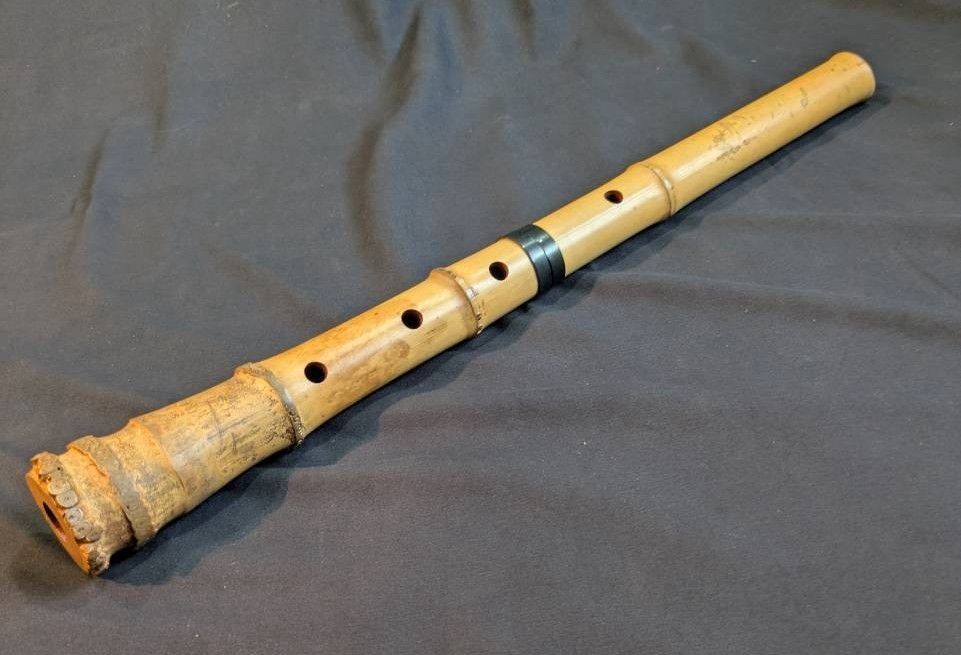 Japanese Bamboo Shakuhachi 1.8 Shaku 54.5cm 2 Piece Nakatsugi 5 Hole Root End Japanese Bamboo Shakuhachi 1.8 Shaku 54.5cm 2 Piece Nakatsugi 5 Hole Root End