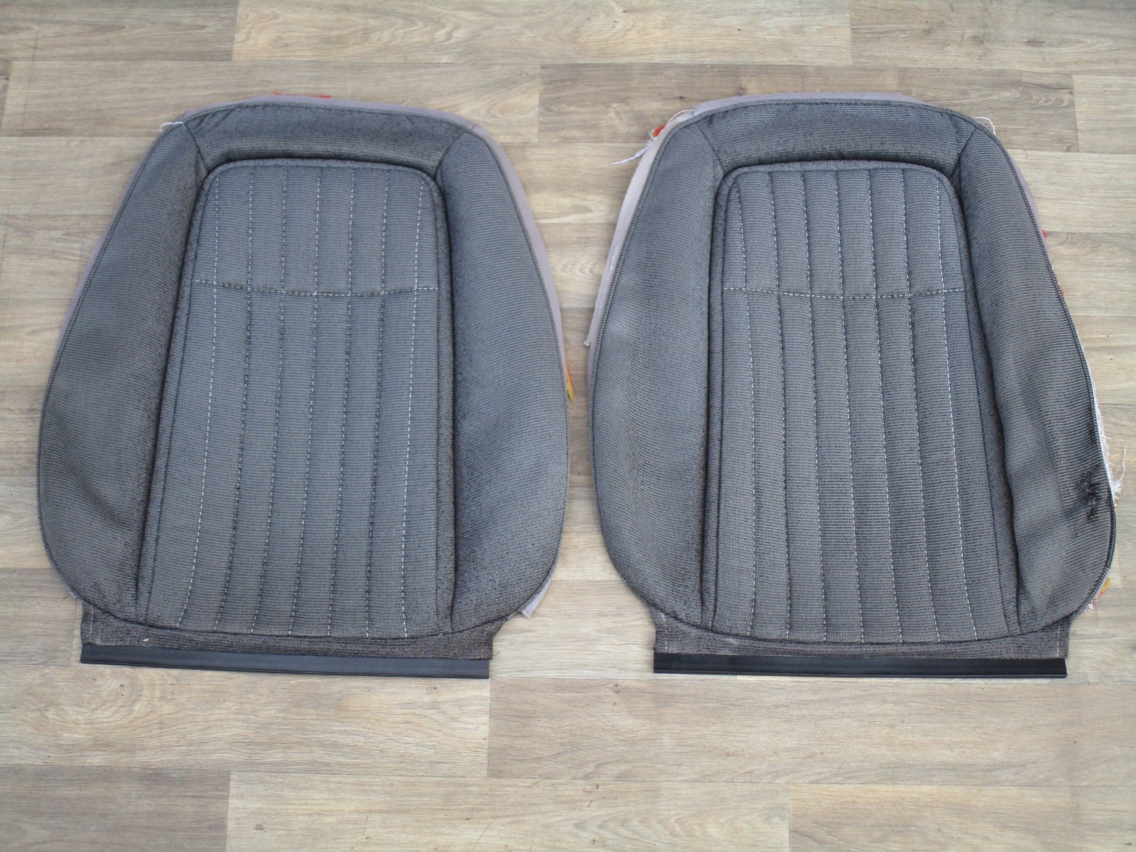 90-93 MUSTANG GT GRAY TWEED FRONT SEAT BACKS OEM GT LX COBRA 91WHITE