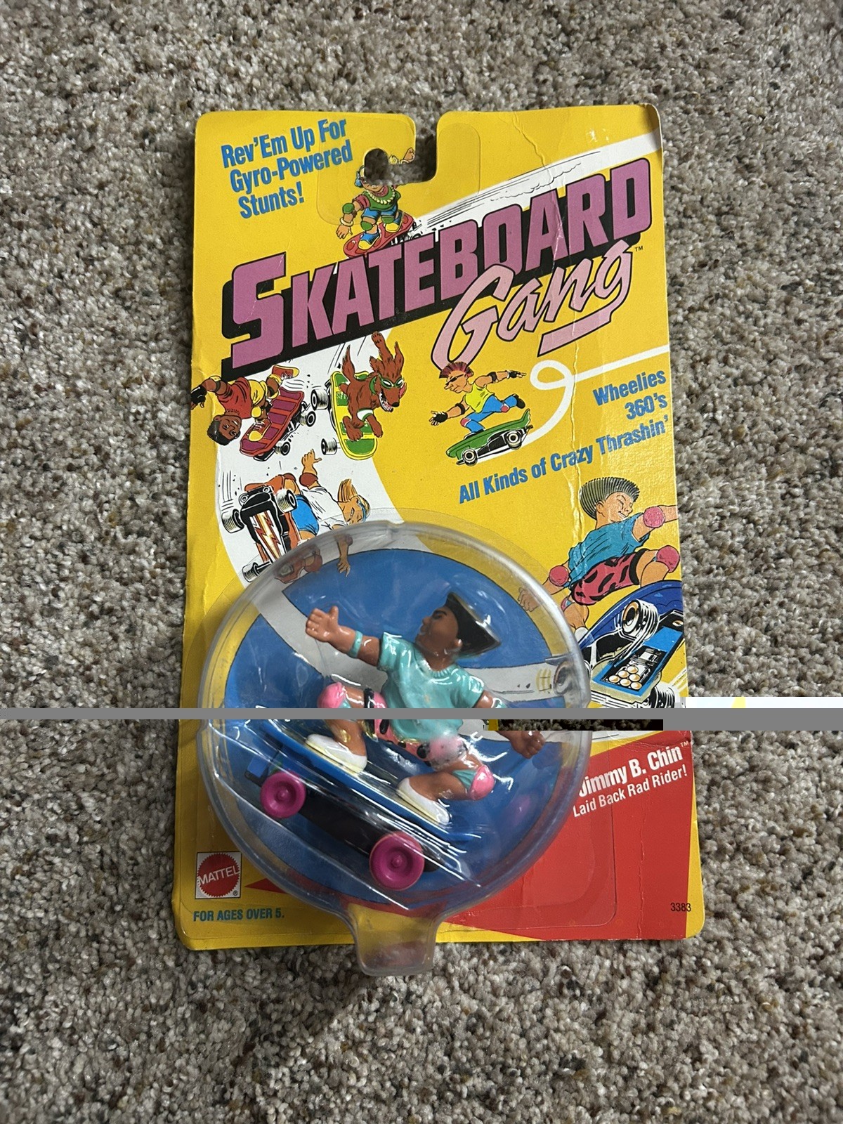 Vintage 1986 SkateboardGang Jimmy B. Chin Mattel action Figure NIP sealed retro
