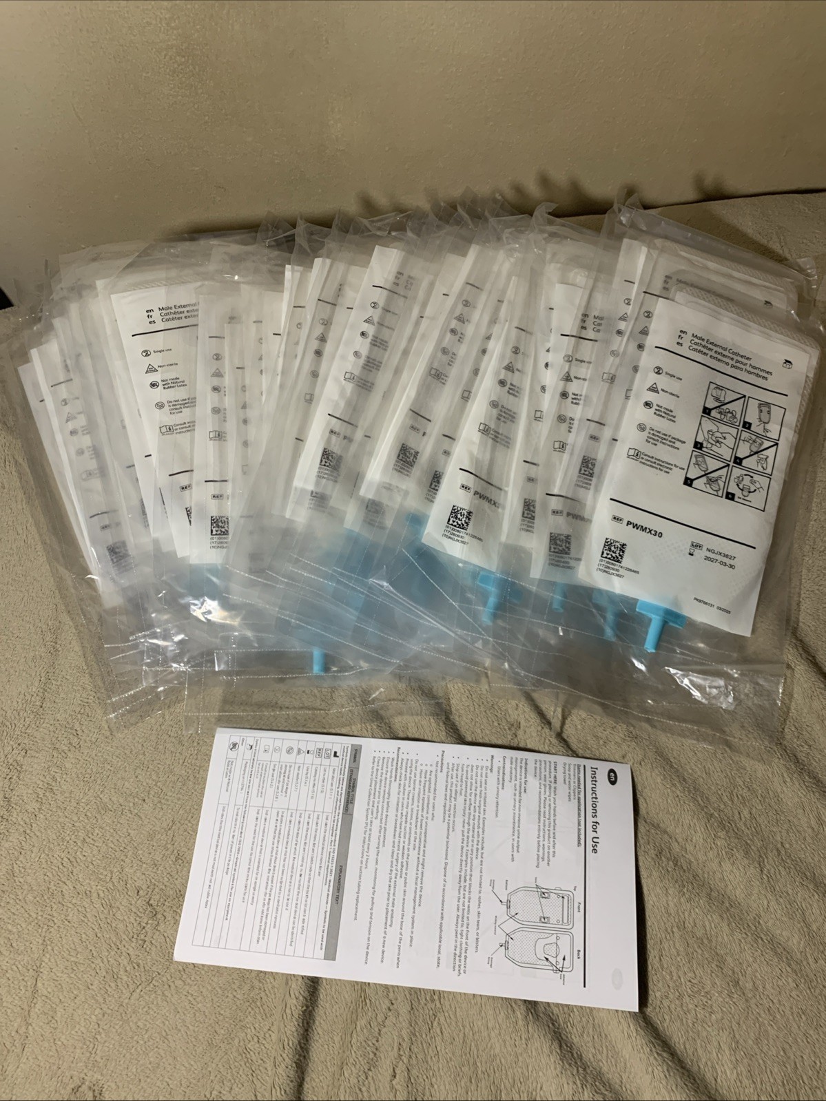 NEW Male External Catheters PWMX30 Box of 30 Exp 03/2027