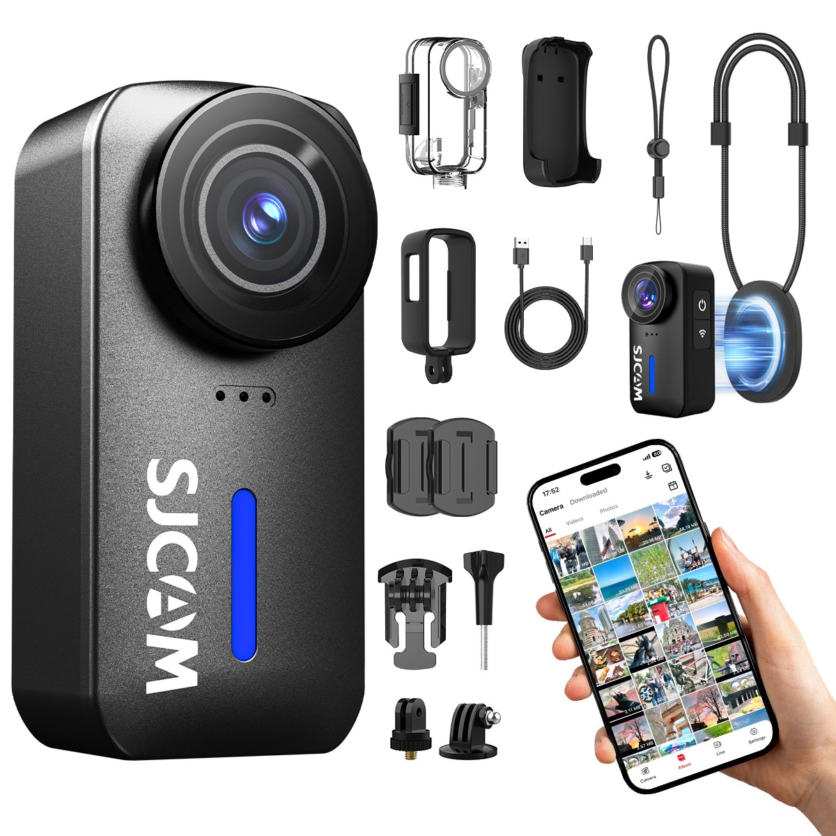 SJCAM C110+ 4K Action Camera Mini Body Camera Magnetic Wearable Vlogging Camera