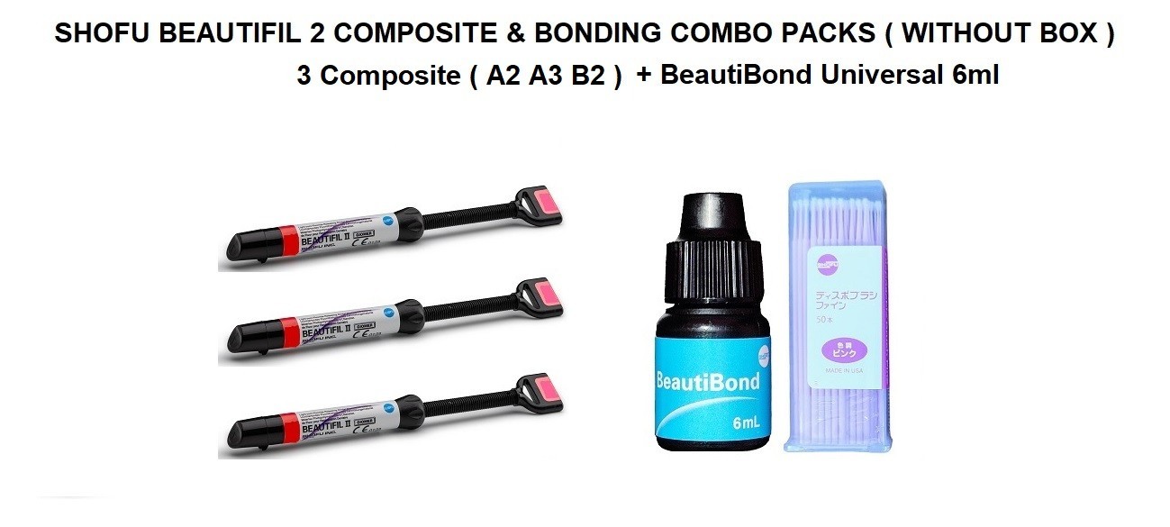 Dental SHOFU BEAUTIFIL 2 Restorative Composite & Bonding Combo - VARIABLE SHADES