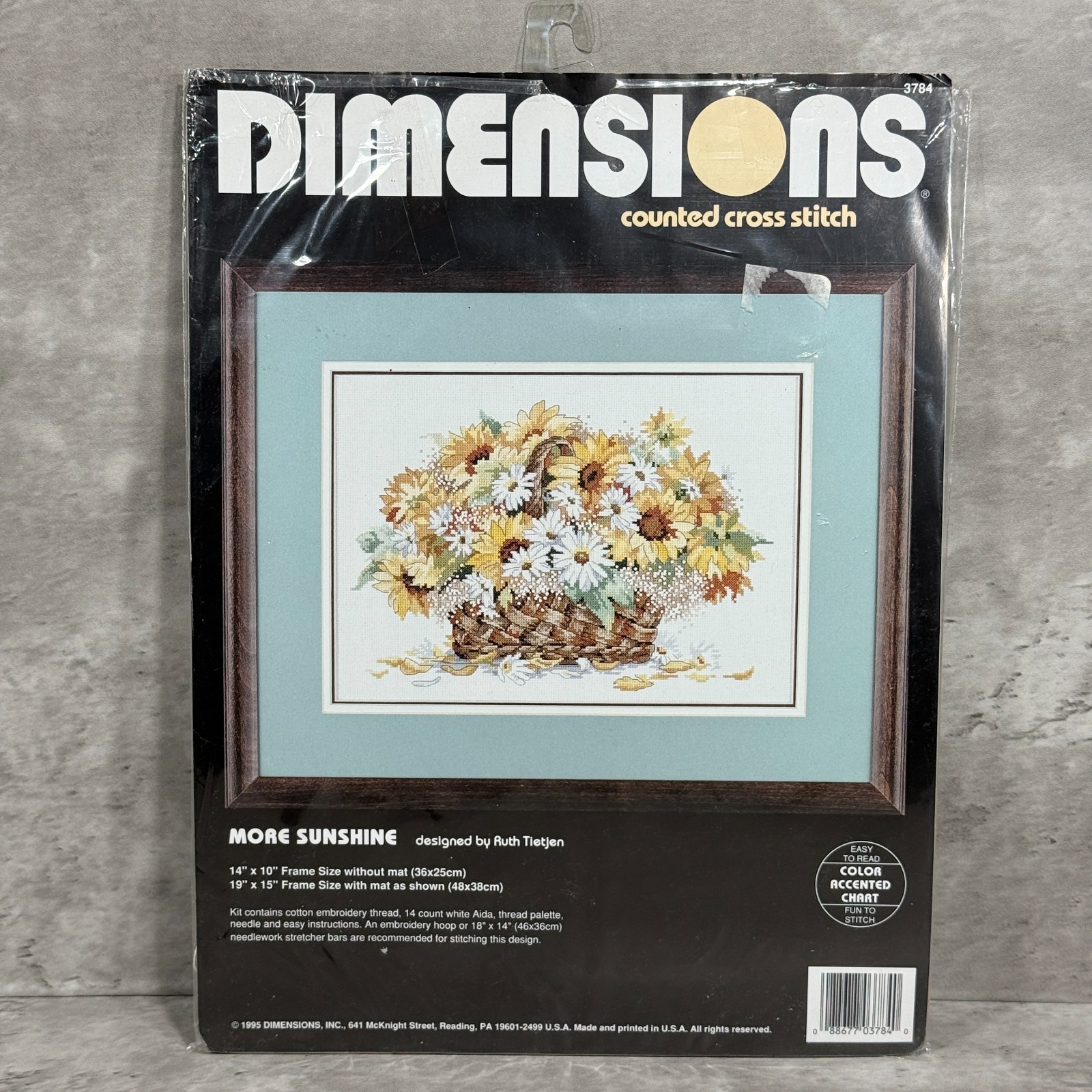 Dimensions More Sunshine Vintage Cross Stitch Kit Needlepoint # 3784