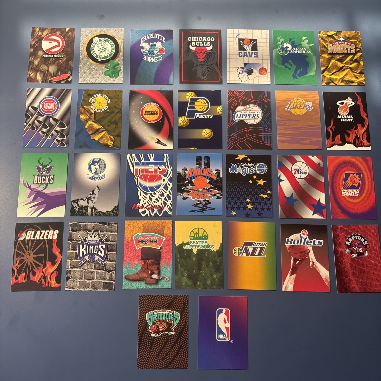 1994-1995 Skybox NBA full set of 30 team trivia cards #391-420