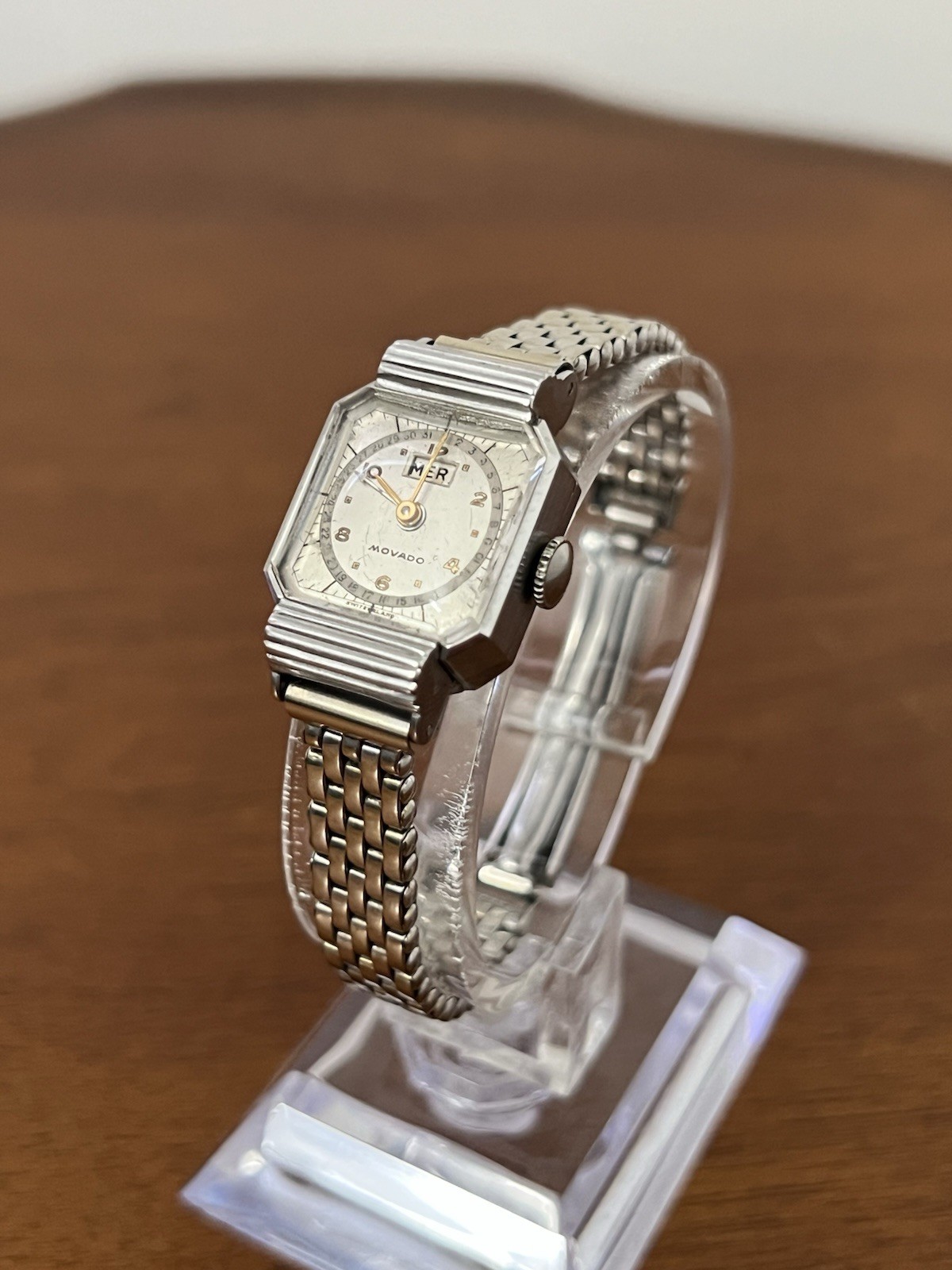 Vintage 1950s Movado Day Date Calendar Watch