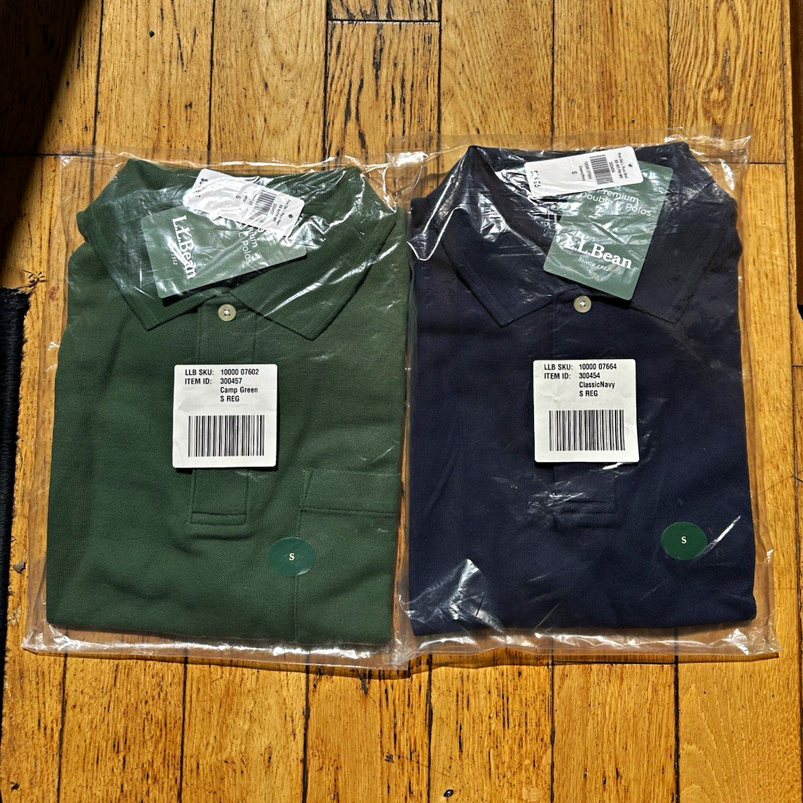 L.L.Bean Double L Polos Lot of 2 Men’s Polo Shirts Size S Short Sleeve Bundle