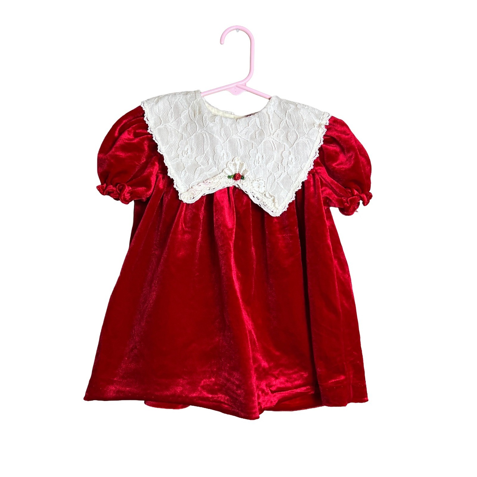 90s Vintage Youngland Girls Velvet Dress 2T Christmas Holiday Coquette 2T