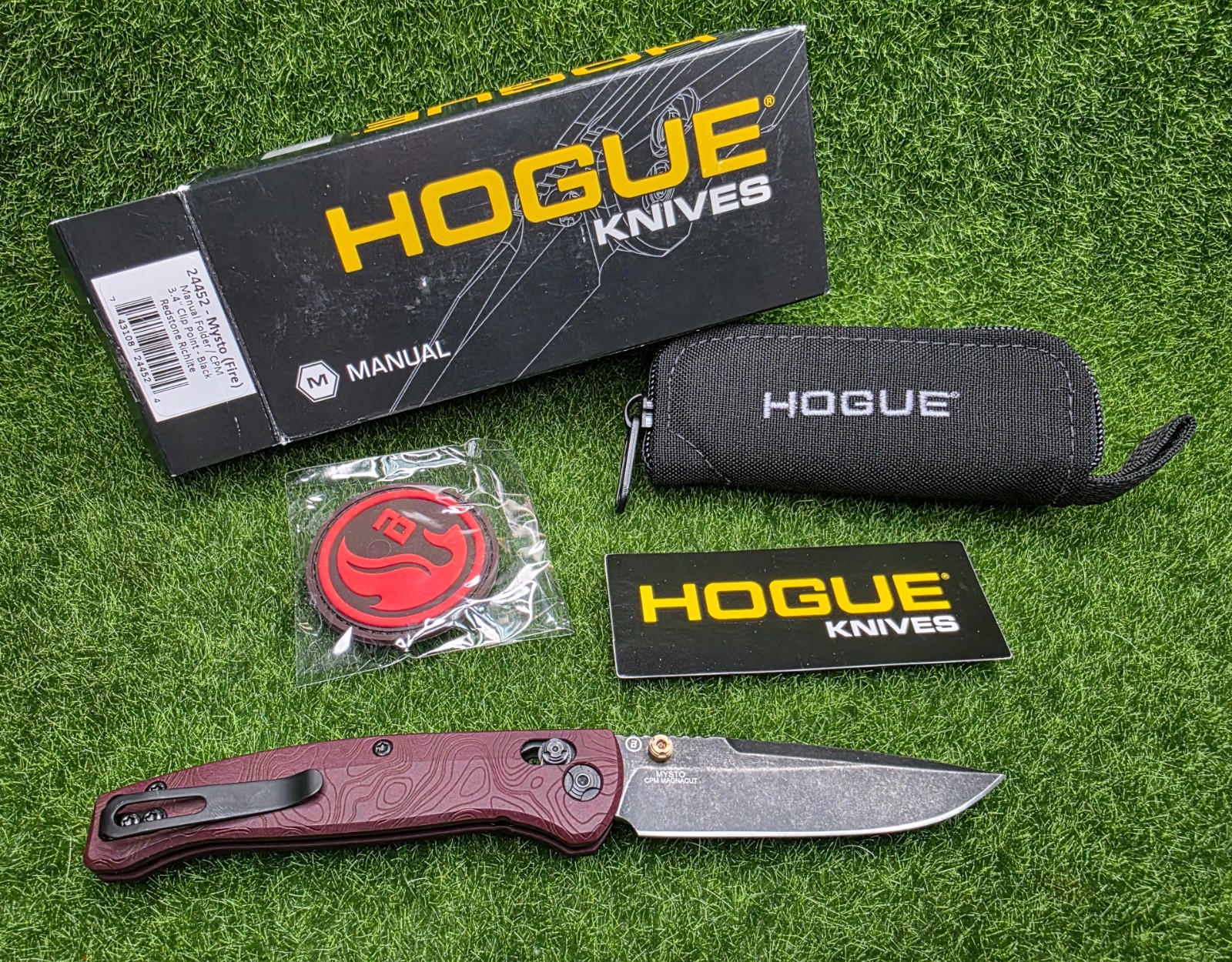 Hogue Mysto ABLE Lock Manual Folder Knife (Fire) Richlite 3.4\