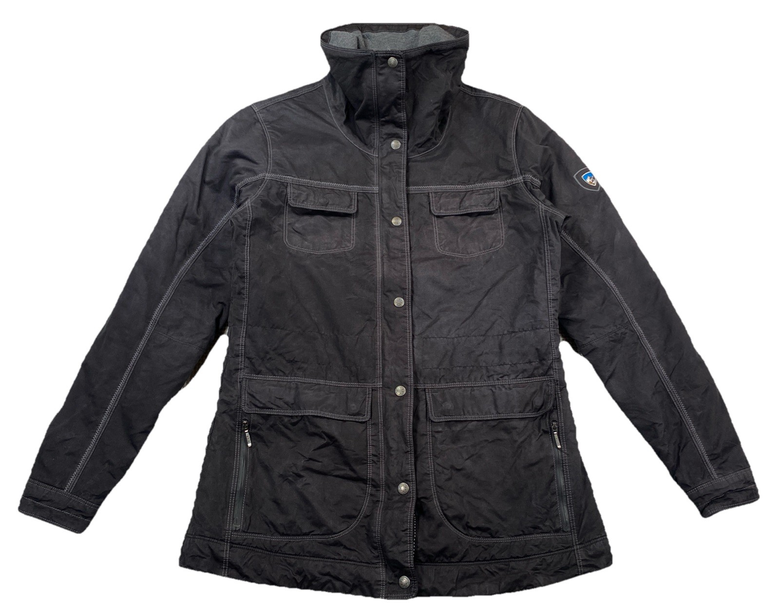 KUHL Project Lena Jacket Full Zip Button Up Black Women\'s Small KUHL Project Lena Jacket Full Zip Button Up Black Women\'s Small