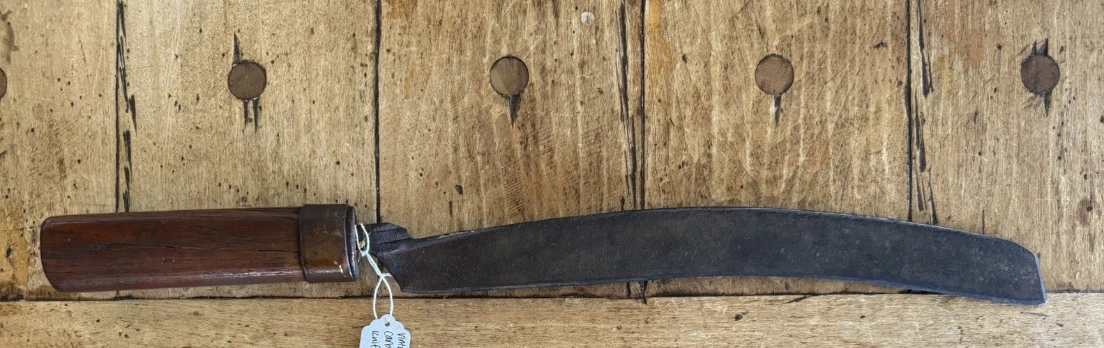 Vintage Forged Brush Farm Utility Knife/Corn Knife Carbon Steel Wood handle 21” Vintage Forged Brush Farm Utility Knife/Corn Knife Carbon Steel Wood handle 21”