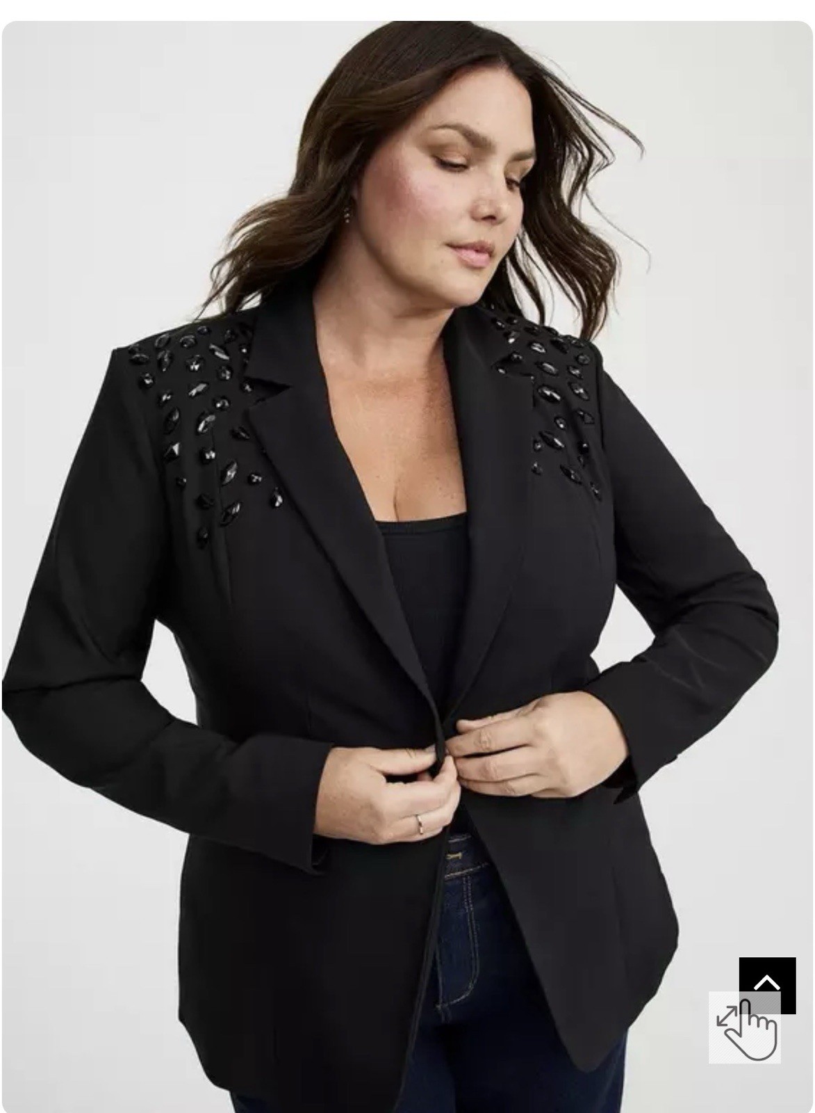 NWOT TORRID Embellished Cutaway Blazer SIZE 1 NWOT TORRID Embellished Cutaway Blazer SIZE 1
