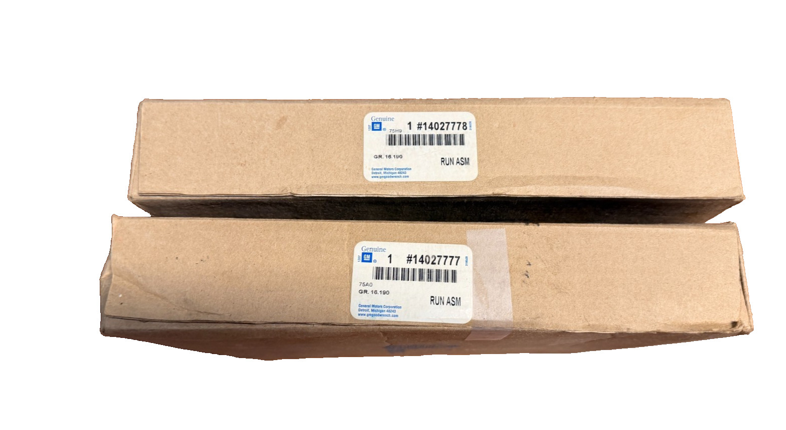NOS GM Run Assembly Side Door Glass Pair 1985-1991 14027777 & 14027778