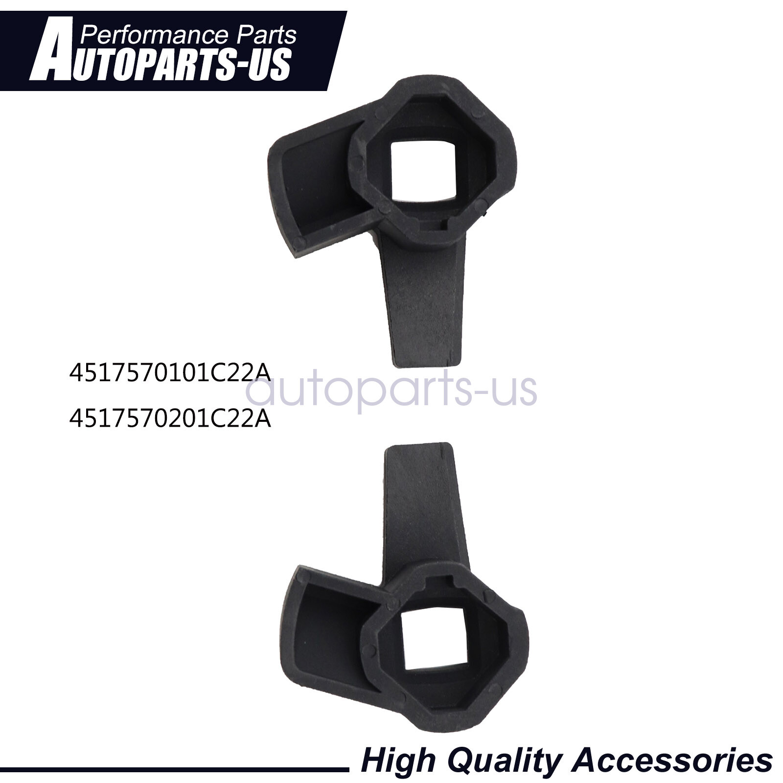 FOR 2007-2015 Smart ForTwo Front Hood Bonnet Locking mechanism LH + RH Black