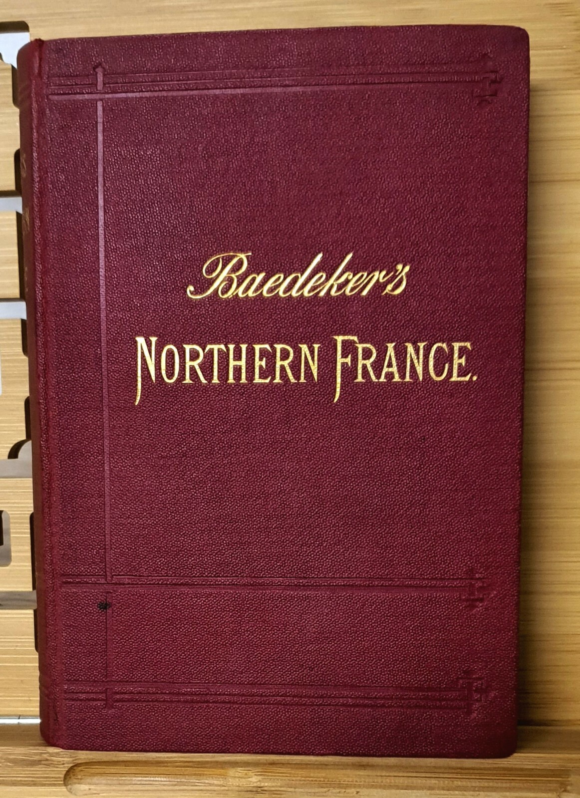 1894 Baedeker's Northern France Belgium Travel Books Original Antique Book