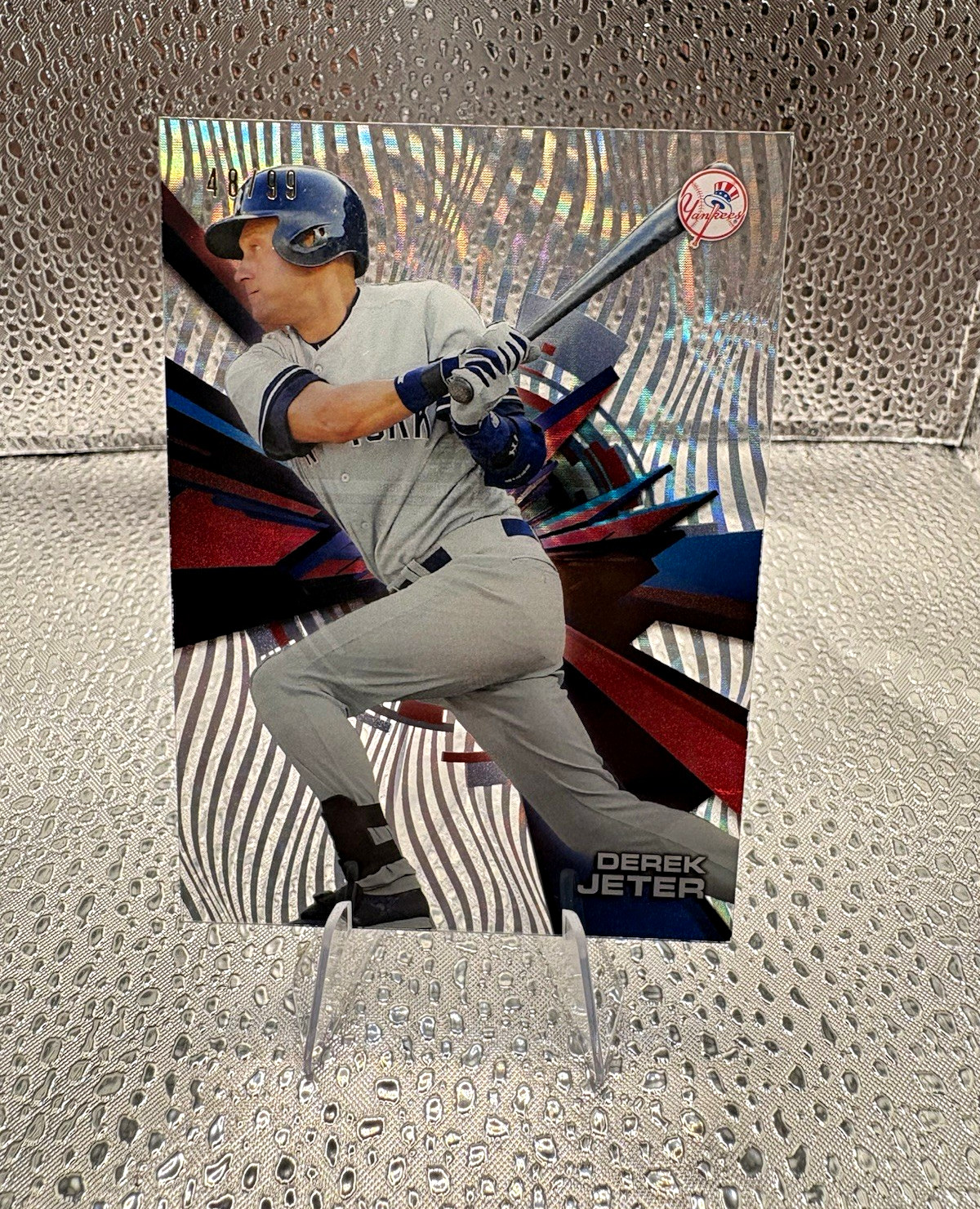 Topps 2015 High Tek Waves Derek Jeter Yankees #HT-DJ Confetti Diffractor 48/99