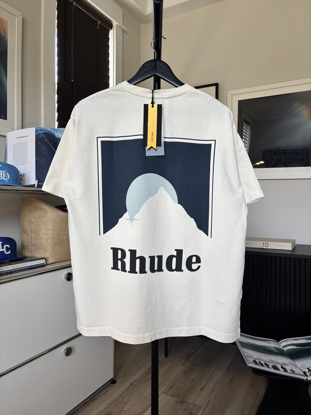 RHUDE | NEW BLUE MOONLIGHT GRAPHIC LOGO TEE