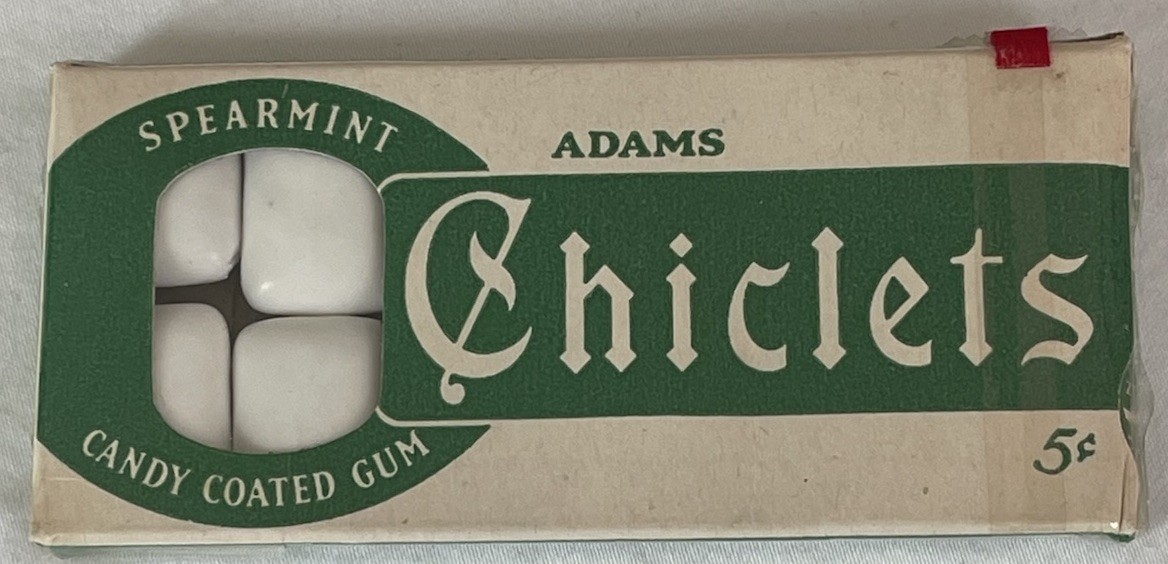 Vintage 1940’s-50’s ADAMS SPEARMINT CHICLETS Cello-Sealed New Old Stock RARE Vintage 1940’s-50’s ADAMS SPEARMINT CHICLETS Cello-Sealed New Old Stock RARE
