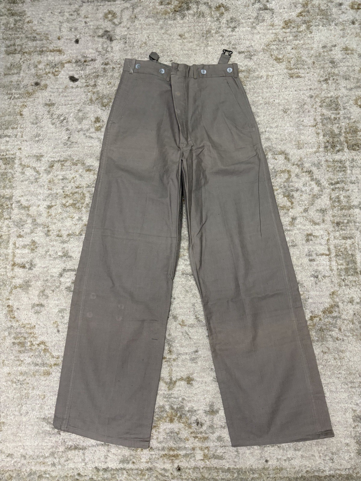 Vintage WWII NOS / DS Swedish Manufacturing Three Crown Trousers With Back Cinch