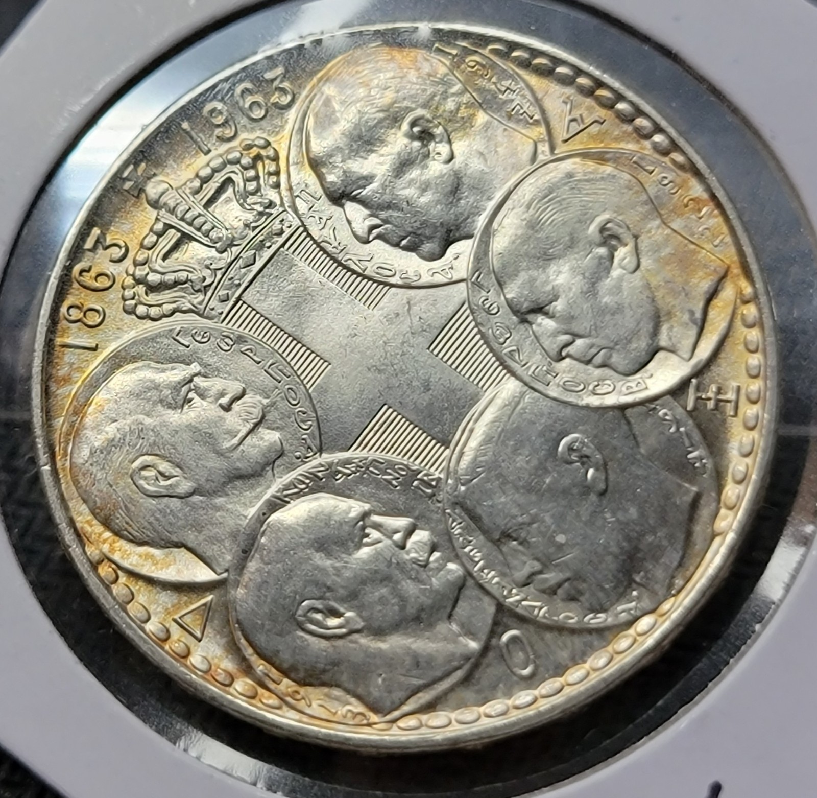 High Grade Greek Silver 🇬🇷 1963 Greece 30 Drachmai - Five Kings .835 - Toning