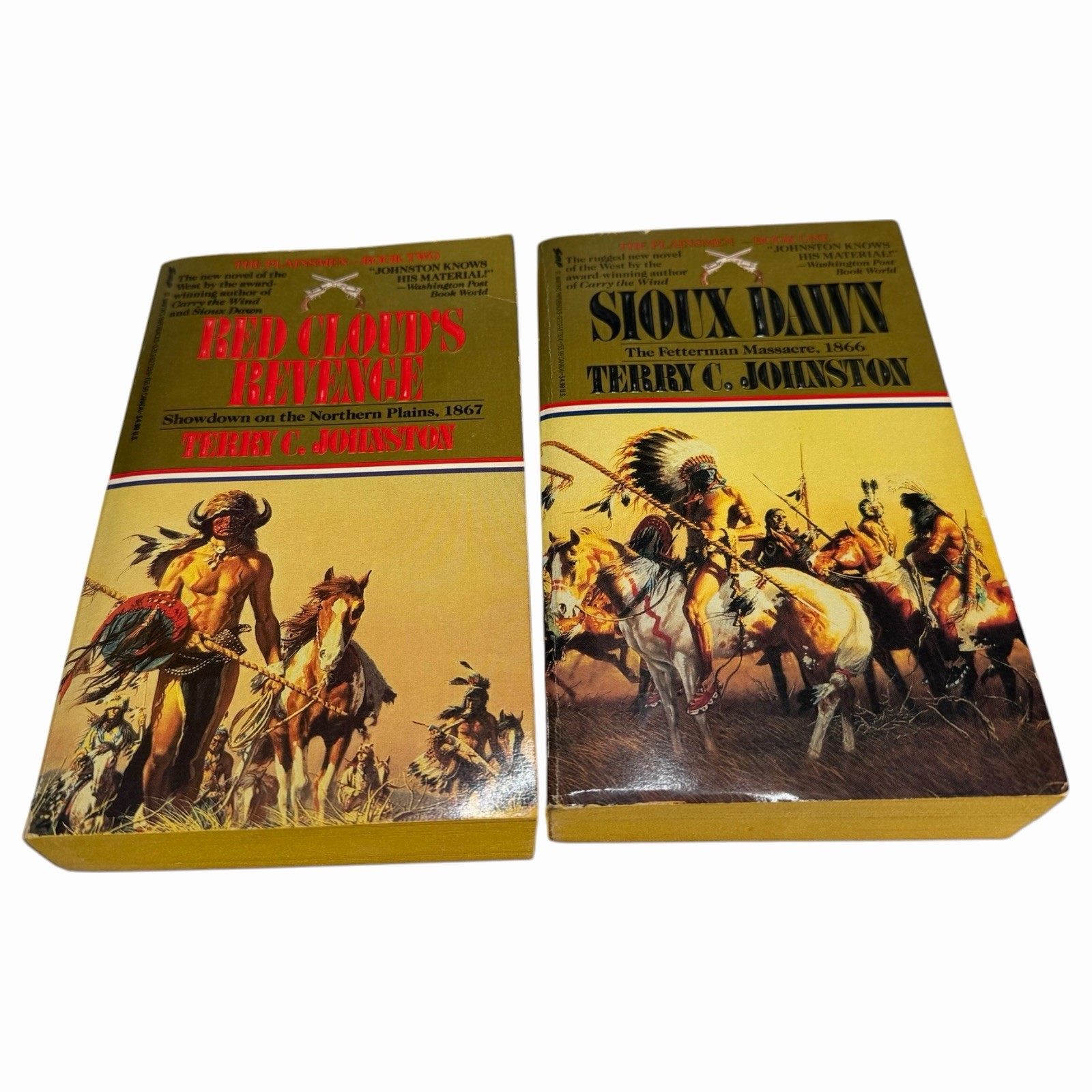 The Plainsmen Book 1&2 Terry C. Johnston (1990) St Martin\'s Paperback Edition