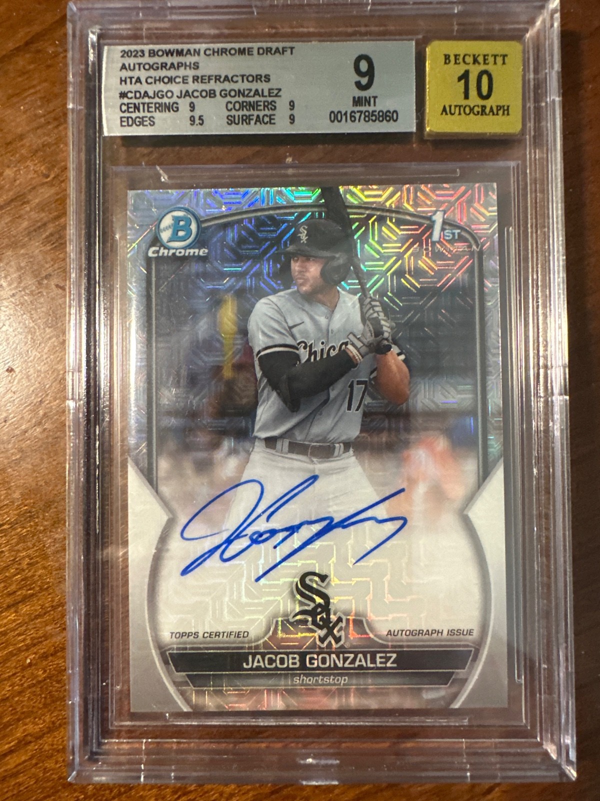 2023 Bowman Draft - Chrome Prospect Autographs Jacob Gonzalez #CDA-JGO Choice 2023 Bowman Draft - Chrome Prospect Autographs Jacob Gonzalez #CDA-JGO Choice