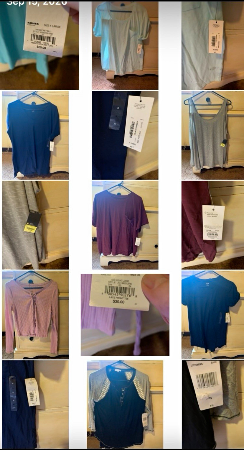 Kohl's Women's Mixed Clothing Lot XL Cotton Solid Multicolor Everyday All-Season Kohl's Women's Mixed Clothing Lot XL Cotton Solid Multicolor Everyday All-Season
