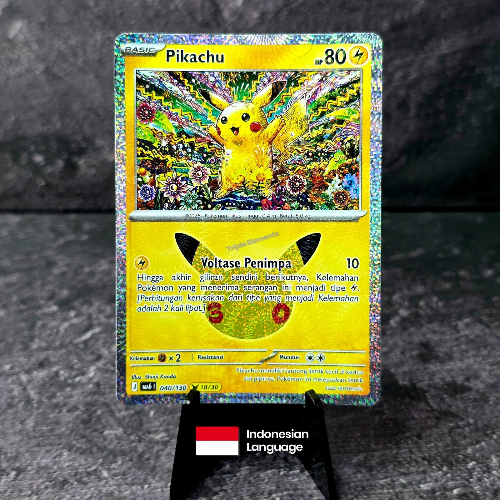 Pikachu 30th Anniversary Pokemon Complete Set of 30 Pikachu MA6 - Indonesia